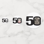 Gelukkige verjaardag 50e naam en fotodocument conf confetti (Voorkanten)