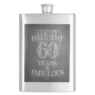Gelukkige verjaardag - 60 jaar & Fabulous in krijt Flacon
