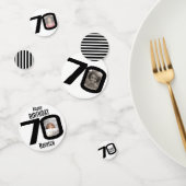 Gelukkige verjaardag 70e naam en fotodocument conf confetti (Groep)