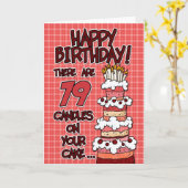 Gelukkige verjaardag - 79 jaar oud kaart (Gele Bloem)