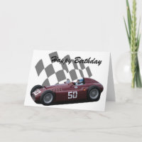 Gelukkige Verjaardag 7 van de vintage Raceauto