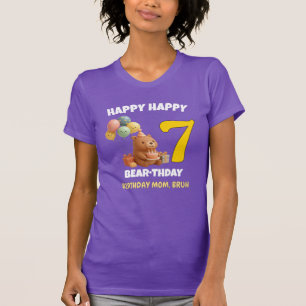 GELUKKIGE VERJAARDAG 7e verjaardag Moeder Teddybee T-shirt