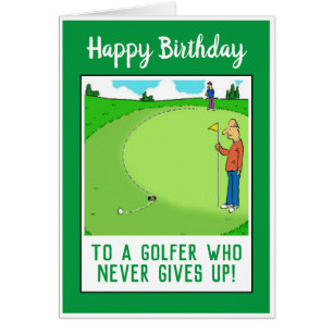 Gelukkige verjaardag aan een golfer Grappig