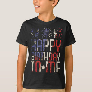 Gelukkige verjaardag aan grappig 4 juli feest cade t-shirt