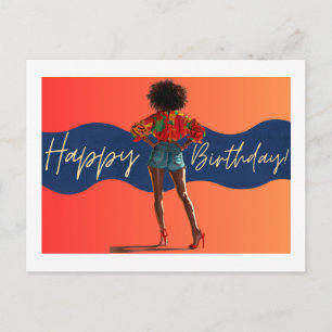 Gelukkige verjaardag aan jou Melanin Sista Zwarte Briefkaart