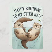 Gelukkige verjaardag aan mijn andere half grappige kaart (Voorkant / Achterkant)