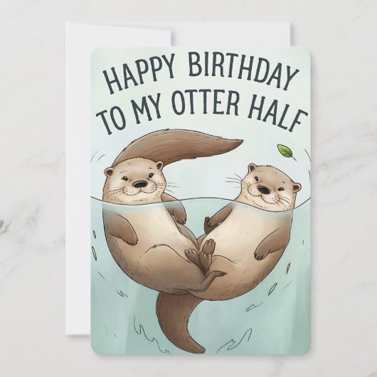 Gelukkige verjaardag aan mijn andere half grappige kaart (Voorkant)