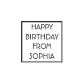 Gelukkige Verjaardag Aangepaste Naam Rubberstempel (Afrduk)