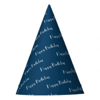 Gelukkige Verjaardag Aangepaste Tekst Patroon Navy