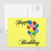 Gelukkige Verjaardag - Aanpassen Briefkaart (Voorkant / Achterkant)