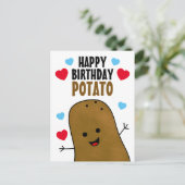 Gelukkige verjaardag Aardappel Briefkaart (Staand voorkant)