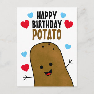 Gelukkige verjaardag Aardappel Briefkaart