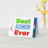 Gelukkige Verjaardag Admin Professional Beste Admi Kaart (Gele Bloem)