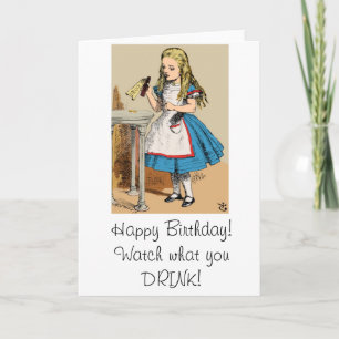 Gelukkige Verjaardag Alice in Sprookjesland Kaart