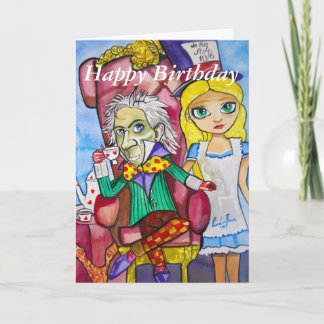 Gelukkige Verjaardag Alice in wonderland gekke zaa Kaart