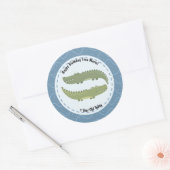 Gelukkige Verjaardag Alligators Krokodillen samen Ronde Sticker (Envelop)