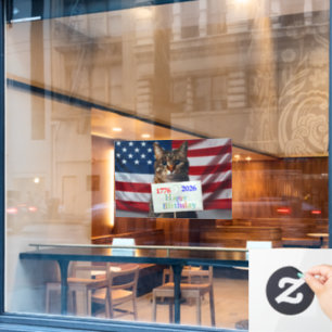 Gelukkige verjaardag Amerika Raamsticker