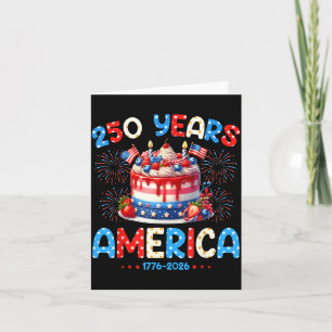 Gelukkige verjaardag Amerika VS 250 jaar vrouwen k Kaart
