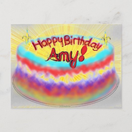 Gelukkige verjaardag Amy! Briefkaart (Voorkant)