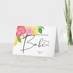 Gelukkige Verjaardag Babe Gift voor Vrouw van Man Kaart