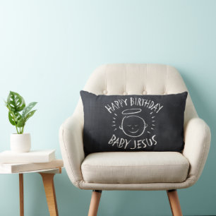 Gelukkige Verjaardag Baby Jezus Christus Christeli Kussen