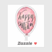 Gelukkige verjaardag ballon sticker (Vel)