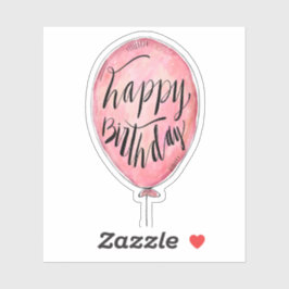 Gelukkige verjaardag ballon sticker