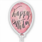 Gelukkige verjaardag ballon sticker (Voorkant)