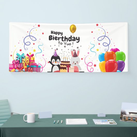 Gelukkige verjaardag Banner (Beurs)