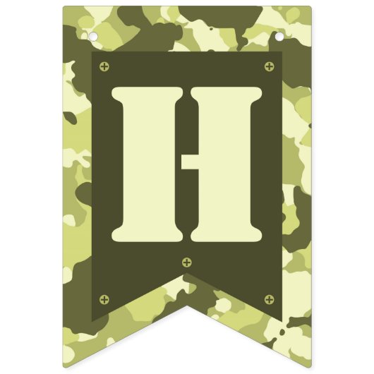 Gelukkige Verjaardag Banner in Groene Camo (Tweede vlag)