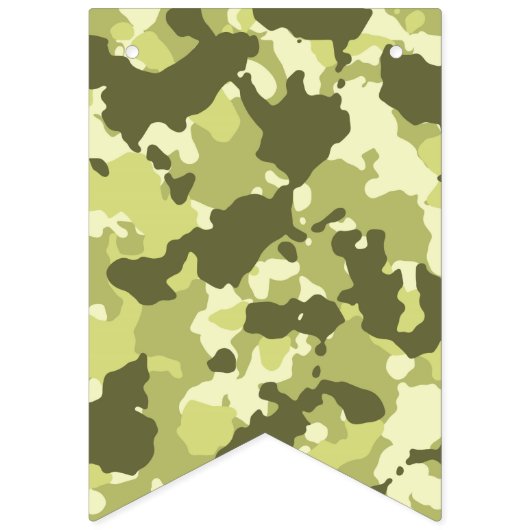 Gelukkige Verjaardag Banner in Groene Camo (Eerste vlag)