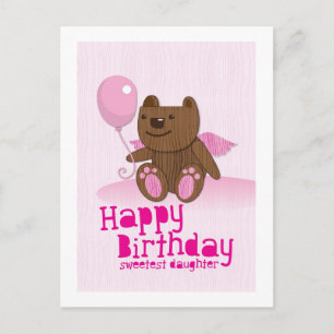Gelukkige verjaardag Beer liefste dochter! Briefkaart