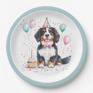 Gelukkige verjaardag Berner Sennenhond Papieren Bordje