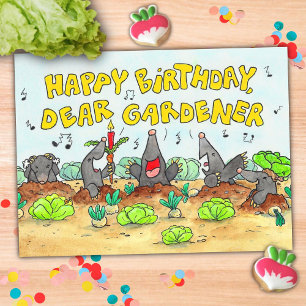 Gelukkige verjaardag, beste tuinman briefkaart