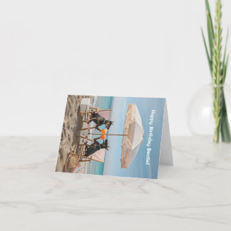 Gelukkige Verjaardag Bestie Hond Geïnspireerde Ver Bedankkaart