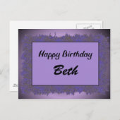 Gelukkige verjaardag Beth Briefkaart (Voorkant / Achterkant)