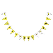 Gelukkige Verjaardag Bijendag Leuke Bumblebee Part Vlaggetjes (Alle)