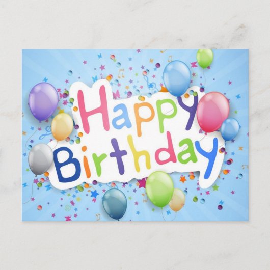 gelukkige verjaardag briefkaart (Voorkant)