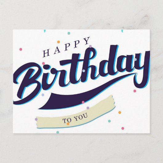 Gelukkige verjaardag briefkaart (Voorkant)