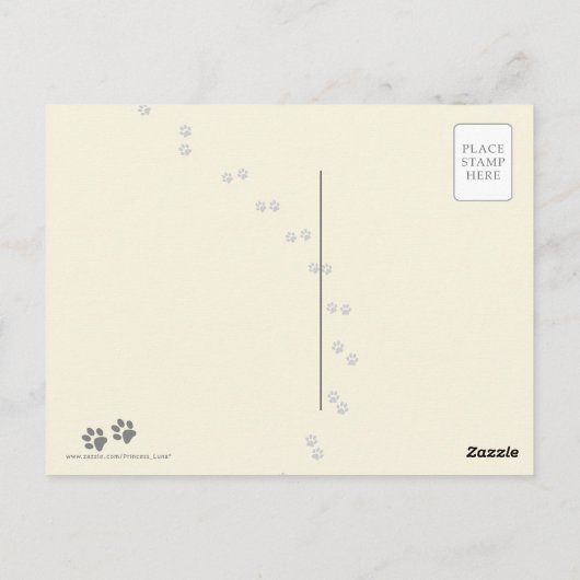 Gelukkige verjaardag! - briefkaart voor honden en (Achterkant)