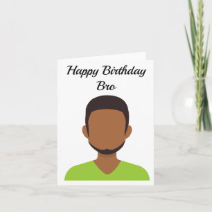 Gelukkige verjaardag Bro Afro Kaart