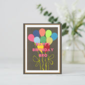 Gelukkige Verjaardag Bro Art Print Briefkaart (Staand voorkant)