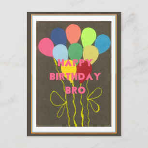 Gelukkige Verjaardag Bro Art Print Briefkaart
