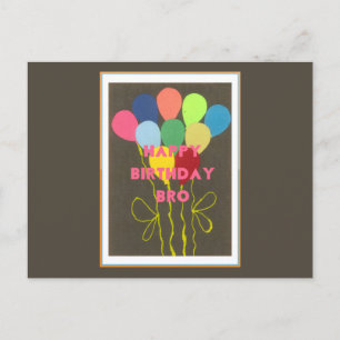 Gelukkige Verjaardag Bro Art Print Briefkaart