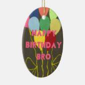 Gelukkige Verjaardag Bro Art Print Keramisch Ornament (Rechts)