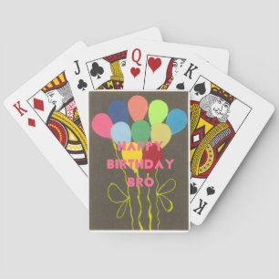 Gelukkige Verjaardag Bro Art Print Pokerkaarten