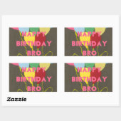 Gelukkige Verjaardag Bro Art Print Rechthoekige Sticker (Vel)