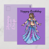 Gelukkige verjaardag buikdanseres  briefkaart (Voorkant / Achterkant)