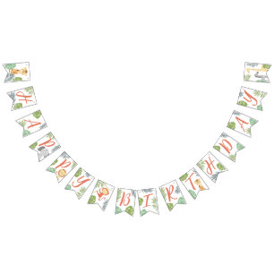 Gelukkige Verjaardag bunting banner voor eerste ve