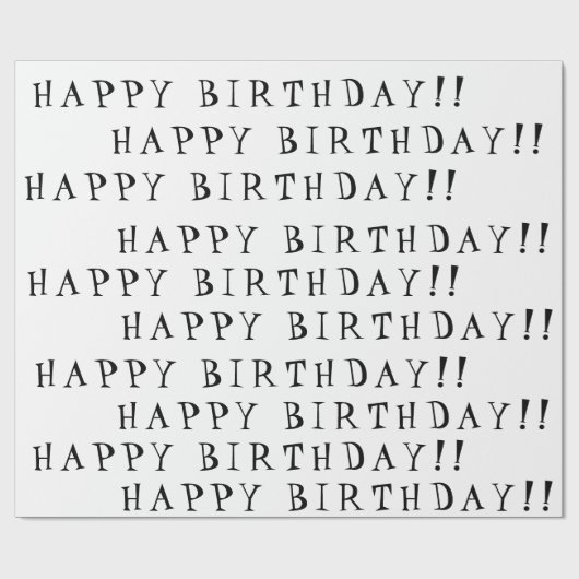 Gelukkige verjaardag cadeaupapier (Vlak)